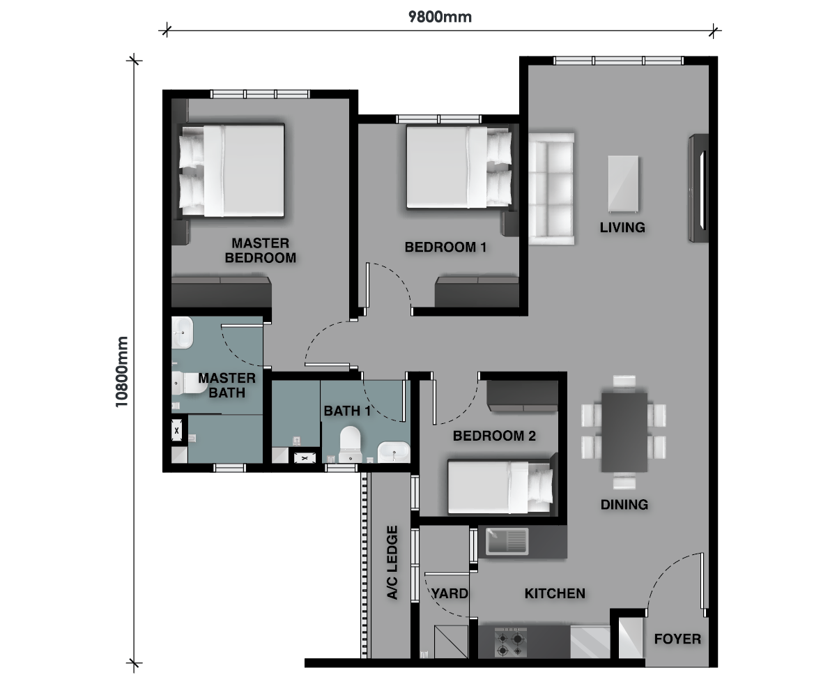 Type C2 floor plan